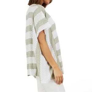 ZAKET & PLOVER cardigan poncho stripe size L